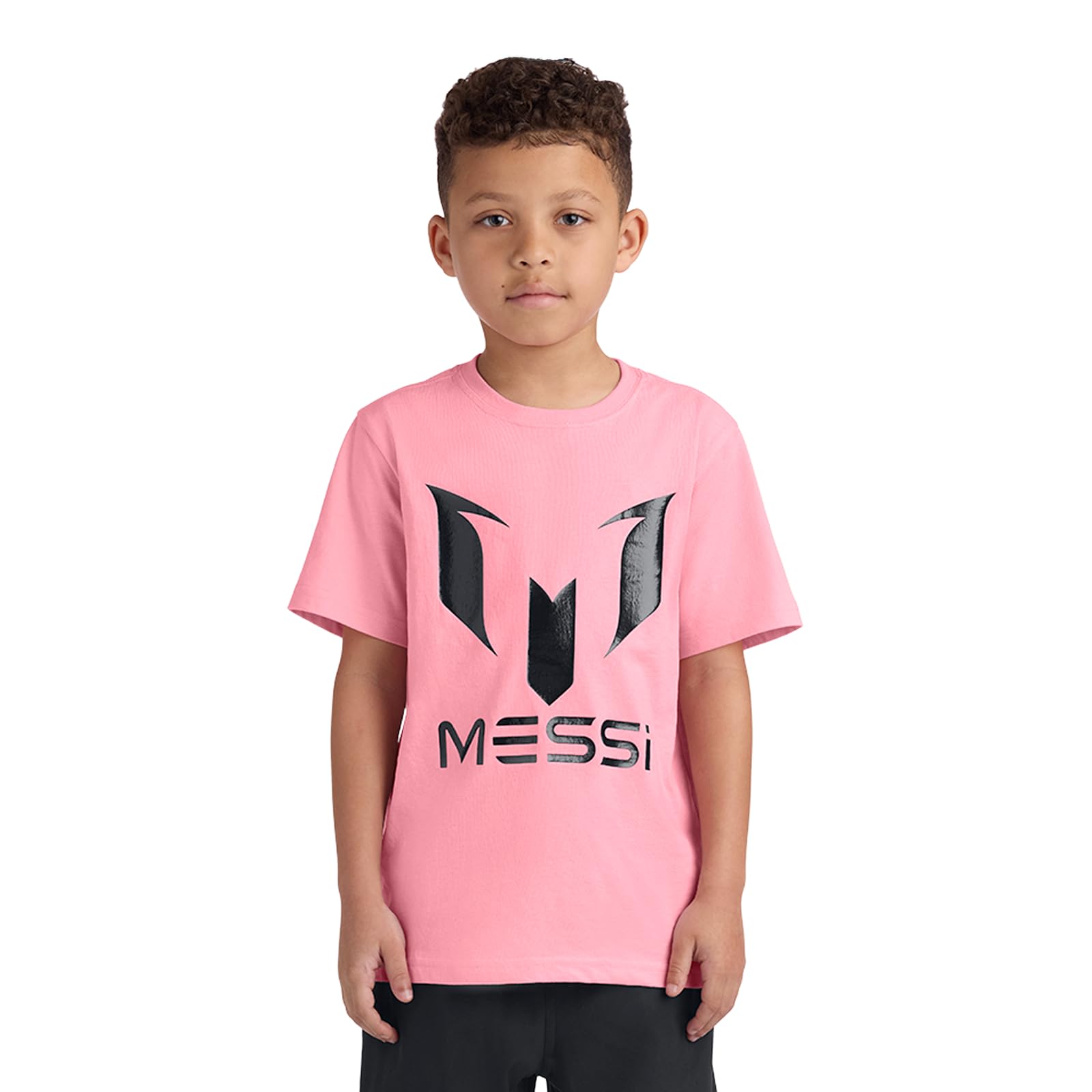Boys' Lifestyle Short Sleeve T-Shirt, Slim-fit Logo Tee, Cotton Blend Fabric